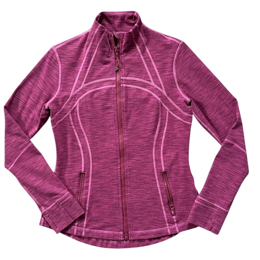 Lululemon Define Jacket Fitted Full Zip Berry Pin… - image 14